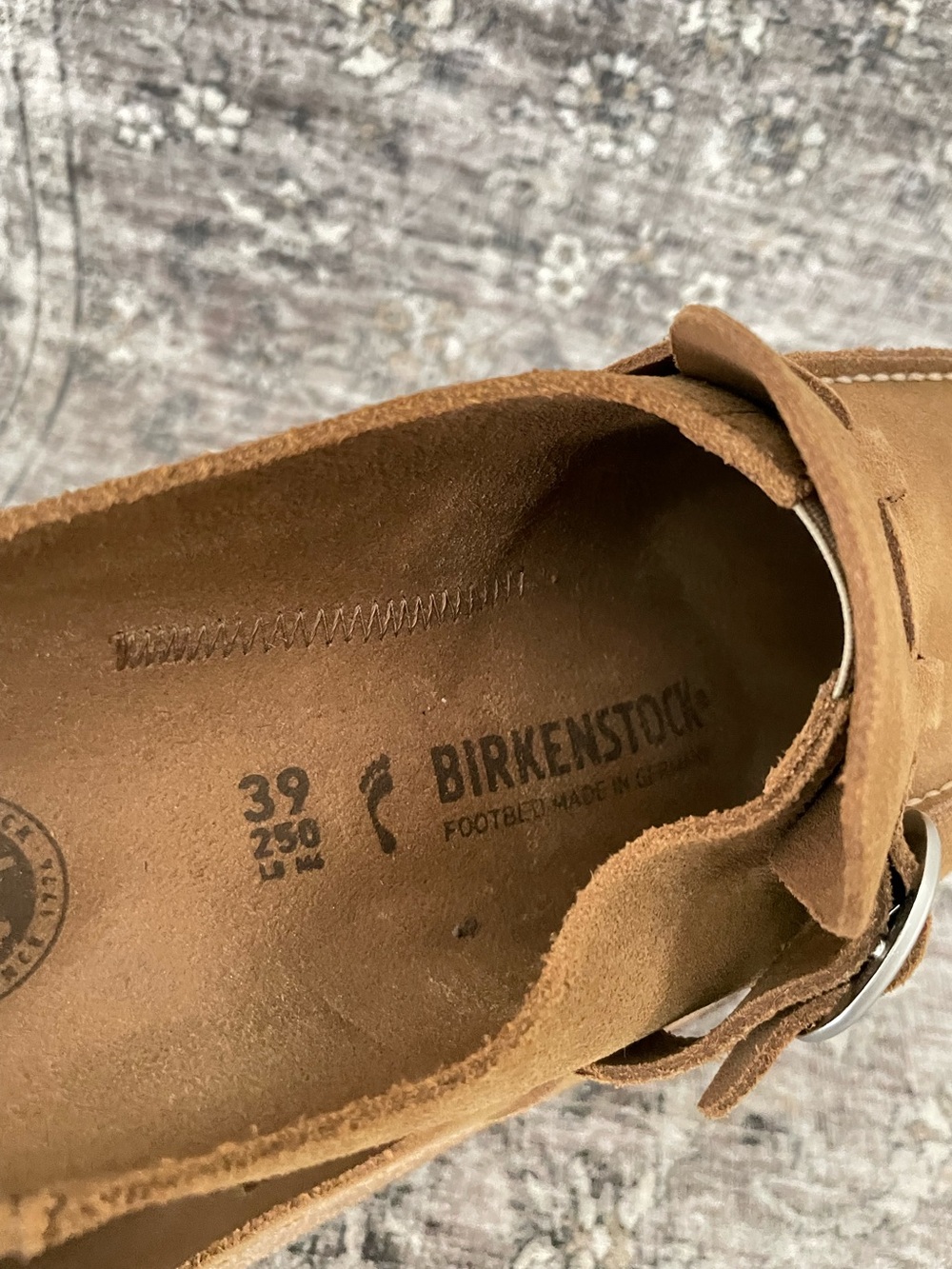Birkenstock Buckley Slip On Clog Tea Suede 39 Womens Size 8 - Picture 10 of 12